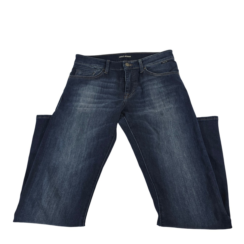 Mavi Zach Straight Leg Jeans Mens 31x32 Dark Wash Blue Denim Pants Stretch